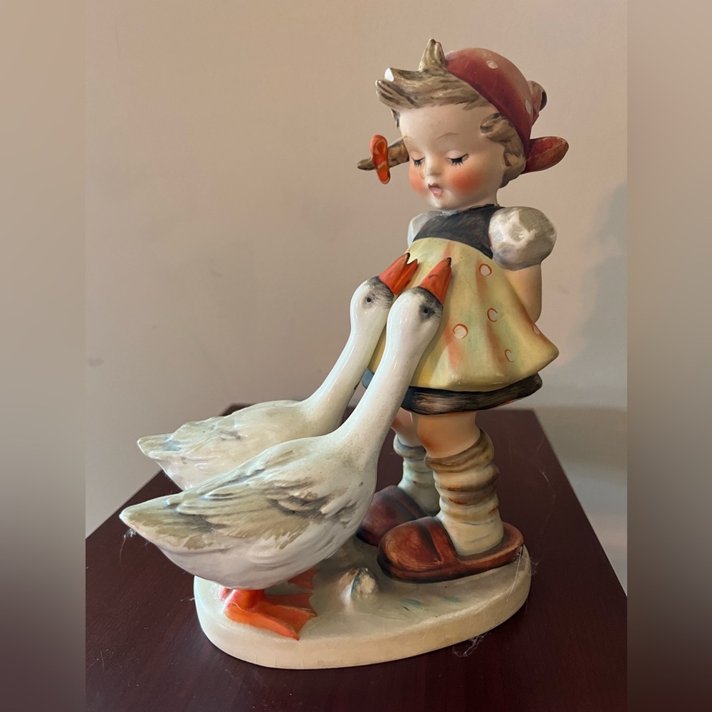 Hummel Porcelain Figurine, Goose Girl Vintage Collectible German Hummel Figure